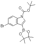 1-tert-Butoxycarbonyl-5-bromoindole-3-boronic acid pinacol ester molecular structure (CAS 1024677-85-7)