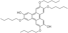 3,6,10,11-四(正戊氧基)三亚苯基-2,7-二醇分子结构 (CAS 102737-76-8)