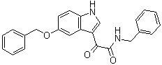 alpha-Oxo-5-(phenylmethoxy)-N-(phenylmethyl)-1H-indole-3-acetamide molecular structure (CAS 102754-41-6)