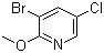 structure of CAS# 102830-75-1, 3-Bromo-5-chloro-2-methoxypyridine
