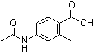 结构式 CAS# 103204-69-9, 4-乙酰氨基-2-甲基苯甲酸