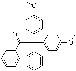 2,2-Bis(4-methoxyphenyl)-1,2-diphenylethanone molecular structure (CAS 103281-33-0)