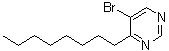 结构式 CAS# 1033201-80-7, 5-溴-4-辛基嘧啶