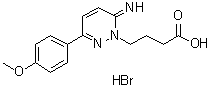 structure of CAS# 104104-50-9, Gabazine;6-Imino-3-(4-methoxyphenyl)-1(6H)-pyridazinebutanoic acid monohydrobromide