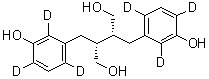 (R*,R*)-2,3-Bis[(3-hydroxyphenyl-2,4,6-d<sub>3</sub>)methyl]-1,4-butanediol molecular structure (CAS 104411-12-3)