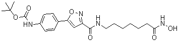 结构式 CAS# 1045792-66-2, N-[4-[3-[[[7-(羟基氨基)-7-氧代庚基]氨基]羰基]-5-异恶唑基]苯基]氨基甲酸叔丁酯