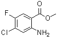2-氨基-4-氯-5-氟苯甲酸甲酯分子结构 (CAS 104901-79-3)