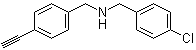 4-氯-N-[(4-乙炔基苯基)甲基]苯甲胺分子结构 (CAS 1049809-94-0)