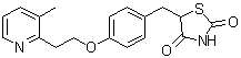 5-[[4-[2-(3-Methyl-2-pyridinyl)ethoxy]phenyl]methyl]-2,4-thiazolidinedione molecular structure (CAS 105355-33-7)