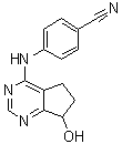 4-(4-Cyanoanilino)-6,7-dihydro-7-hydroxy-5H-cyclopenta[d]pyrimidine molecular structure (CAS 105365-76-2)