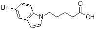 结构式 CAS# 1065074-70-5, 5-溴-1H-吲哚-1-戊酸