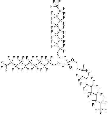 3,3,4,4,5,5,6,6,7,7,8,8,9,9,10,10,11,11,12,12,12-Heneicosafluoro-1-dodecanol phosphate (3:1) molecular structure (CAS 106554-16-9)