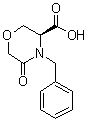 (3S)-4-苄基-5-氧代吗啉-3-羧酸分子结构 (CAS 106973-37-9)