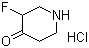 结构式 CAS# 1070896-59-1, 3-氟-4-哌啶酮盐酸盐