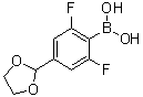 结构式 CAS# 1072946-41-8, [4-(1,3-二氧杂环戊烷-2-基)-2,6-二氟苯基]硼酸
