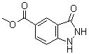 structure of CAS# 1082041-20-0, 2,3-Dihydro-3-oxo-1H-indazole-5-carboxylic acid methyl ester