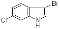 3-Bromo-6-chloro-1H-indole molecular structure (CAS 1094641-40-3)