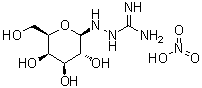 2-beta-D-Galactopyranosylhydrazinecarboximidamide mononitrate (salt) molecular structure (CAS 109853-86-3)