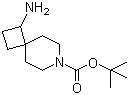 structure of CAS# 1100748-84-2, 1-Amino-7-azaspiro[3.5]nonane-7-carboxylic acid tert-butyl ester