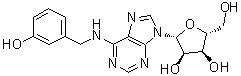 N-(3-Hydroxybenzyl)adenosine molecular structure (CAS 110505-76-5)