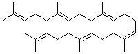 structure of CAS# 111-02-4, (E,E,E,E)-Squalene;trans-Squalene; (all-E)-2,6,10,15,19,23-Hexamethyl-2,6,10,14,18,22-tetracosahexaene