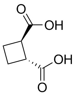 trans-1,2-Cyclobutanedicarboxylic acid molecular structure (CAS 1124-13-6)