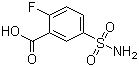 结构式 CAS# 112887-25-9, 2-氟-5-磺酰胺基苯甲酸