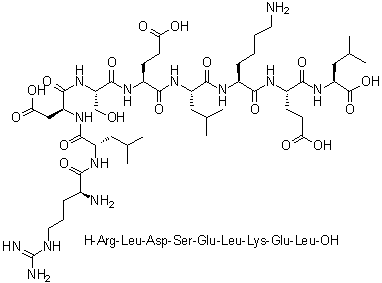 L-Arginyl-L-leucyl-L-alpha-aspartyl-L-seryl-L-alpha-glutamyl-L-leucyl-L-lysyl-L-alpha-glutamyl-L-leucine molecular structure (CAS 1133962-63-6)