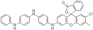 2'-Chloro-3'-methyl-6'-[[4-[[4-(phenylamino)phenyl]amino]phenyl]amino]-spiro[isobenzofuran-1(3H),9'-[9H]xanthen]-3-one molecular structure (CAS 114192-14-2)