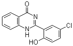结构式 CAS# 1151-84-4, 2-(5-氯-2-羟基苯基)-4(1H)-喹唑啉酮