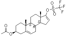 (3beta)-Androsta-5,16-diene-3,17-diol 3-acetate 17-(trifluoromethanesulfonate) molecular structure (CAS 115375-60-5)