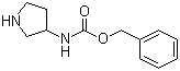 结构式 CAS# 115551-46-7, 3-Cbz-氨基吡咯烷; 吡咯烷-3-氨基甲酸苄酯