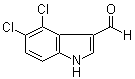 4,5-二氯-1H-吲哚-3-甲醛分子结构 (CAS 115666-42-7)
