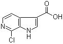 结构式 CAS# 1167055-41-5, 7-氯-1H-吡咯并[2,3-c]吡啶-3-羧酸