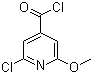 structure of CAS# 116853-97-5, 2-Chloro-6-methoxypyridine-4-carbonyl chloride;2-Chloro-6-methoxyisonicotinoyl chloride