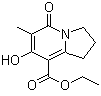 1,2,3,5-Tetrahydro-7-hydroxy-6-methyl-5-oxo-8-indolizinecarboxylic acid ethyl ester molecular structure (CAS 116993-42-1)