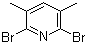 structure of CAS# 117846-58-9, 3,5-Dimethyl-2,6-dibromopyridine