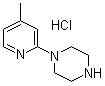 结构式 CAS# 1185306-81-3, 1-(4-甲基-2-吡啶基)哌嗪盐酸盐