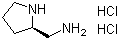 结构式 CAS# 119020-04-1, (R)-2-吡咯烷甲胺二盐酸盐