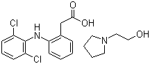 Diclofenac epolamine molecular structure (CAS 119623-66-4)
