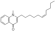 1-Methyl-2-(6Z)-6-undecen-1-yl-4(1H)-quinolinone molecular structure (CAS 120693-49-4)