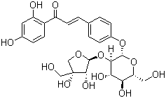 Isoliquiritin apioside molecular structure (CAS 120926-46-7)