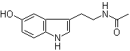 structure of CAS# 1210-83-9, N-Acetylserotonin;N-(2-(5-Hydroxy-1H-indol-3-yl)ethyl)acetamide; Normelatonin; O-Demethylmelatonin