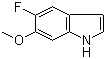 structure of CAS# 1211595-72-0, 5-Fluoro-6-methoxy-1H-indole