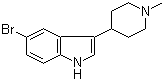 结构式 CAS# 121206-76-6, 5-溴-3-(1-甲基-4-哌啶基)吲哚