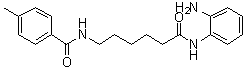 structure of CAS# 1215493-56-3, N-[6-(2-Aminophenylamino)-6-oxohexyl]-4-methylbenzamide;RGFP 109
