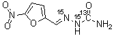 结构式 CAS# 1217220-85-3, 呋喃西林-<sup>13</sup>C,<sup>15</sup>N<sub>2</sub>