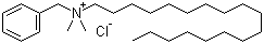 十八烷基二甲基苄基氯化铵分子结构 (CAS 122-19-0)