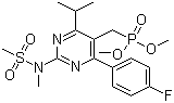P-[[4-(4-Fluorophenyl)-6-(1-methylethyl)-2-[methyl(methylsulfonyl)amino]-5-pyrimidinyl]methyl]phosphonic acid dimethyl ester molecular structure (CAS 1221497-92-2)