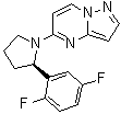 structure of CAS# 1223404-89-4, (R)-5-[2-(2,5-Difluorophenyl)pyrrolidin-1-yl]pyrazolo[1,5-a]pyrimidine